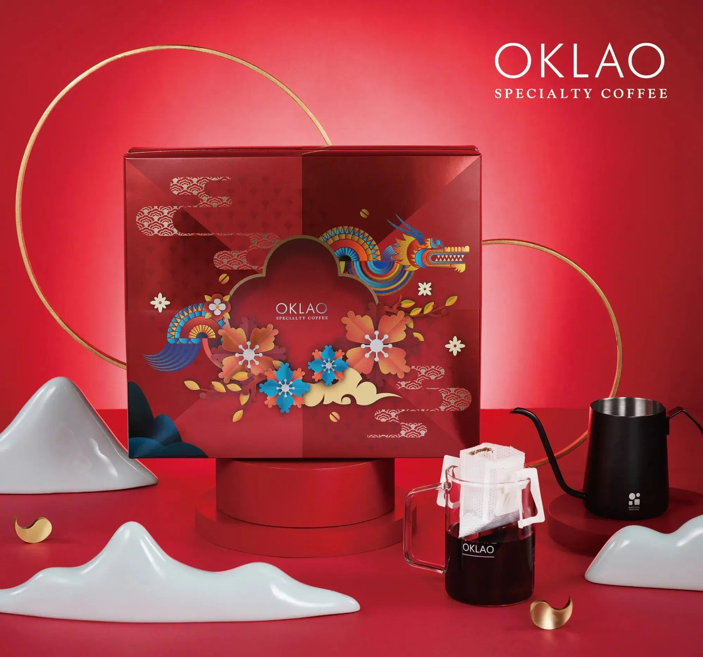 Oriental - Drip Coffee 10PC + Kettle and Glass Wakecups